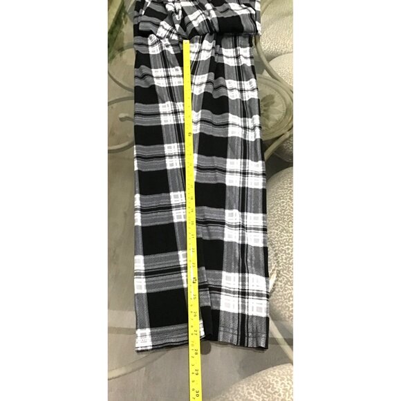 NAUTICA- MENS BLACK/WHITE PLAID ELASTIC WAIST PAJAMA PANTS BOTTOMS SIZE LARGE - Picture 6 of 7
